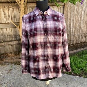 Burgundy Flannel By American Eagle